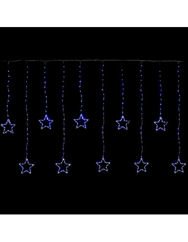 Tenda pioggia di stelle cavo trasparente 350 nano LED luce fredda 3,6x1 m Prequ'
