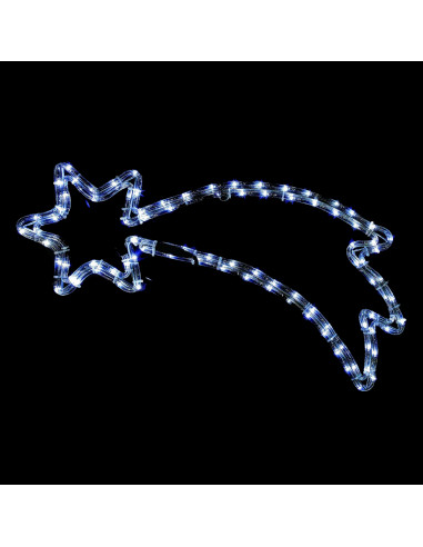 Stella cometa tubo 96 LED bianco ghiaccio H66 cm Prequ D1501