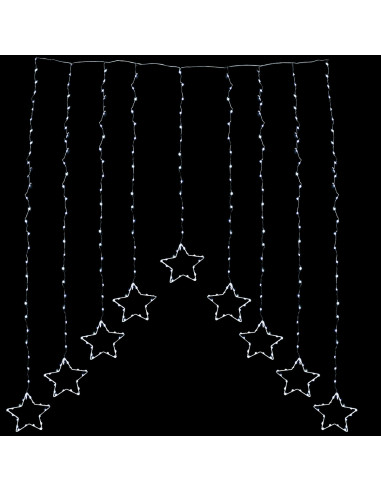 Tenda pioggia di stelle cavo trasparente 308 nano LED luce fredda fissa 1,2x1,2 m Prequ