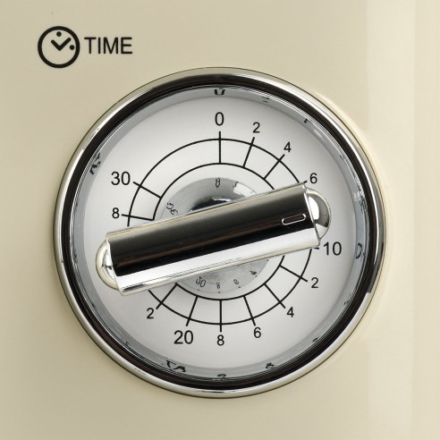 Forno a microonde con cottura combinata Girmi FM21 700W crema dettaglio manopola potenza