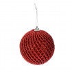 Pallina di Natale sfera rete rosso Ø 8 cm
