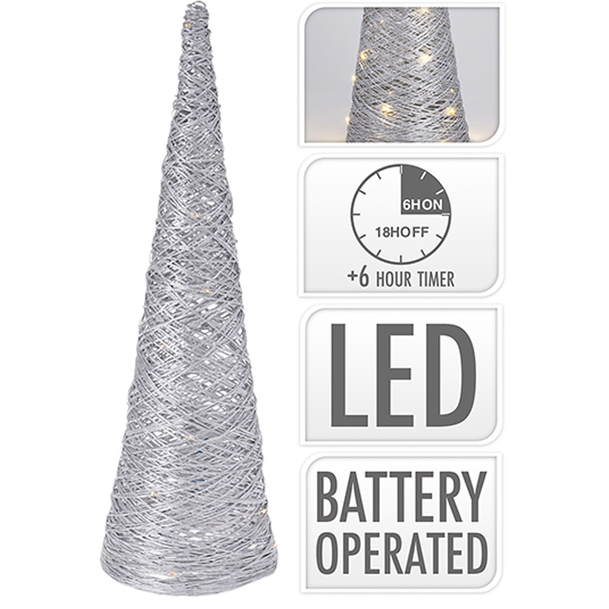 Albero Di Natale Luminoso 120cm Con Luci LED Fibra Ottica Multicolor Innevato 88991796
