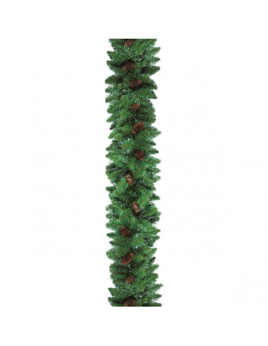 Ghirlanda natalizia abete con pigne Ø 30 cm lunghezza 270 cm Flora