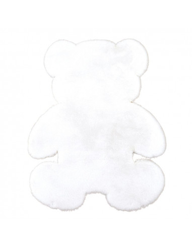 Tappeto Bear a forma di orso tinta unita bianco Angelo Carillo