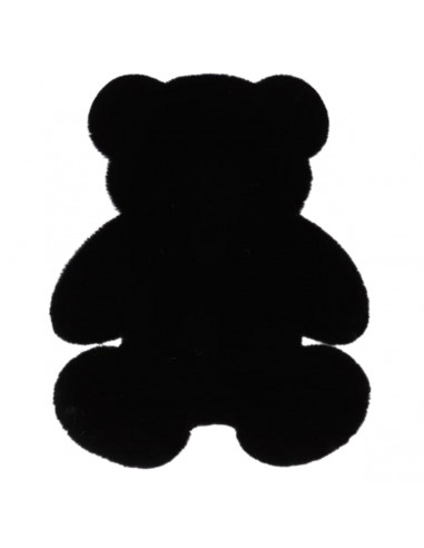 Tappeto Bear a forma di orso tinta unita nero Angelo Carillo