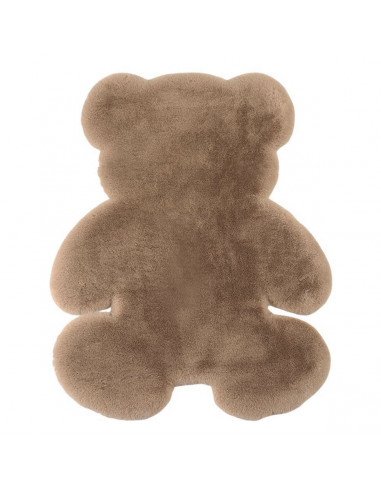 Tappeto Bear a forma di orso tinta unita beige Angelo Carillo