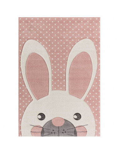 Tappeto arredo Rabbit 80x150 cm rosa Angelo Carillo