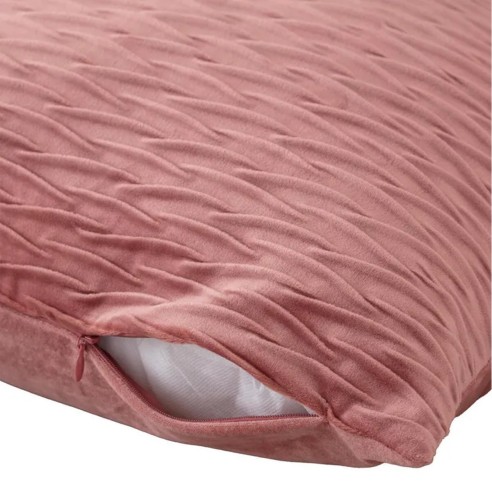 Cuscino arredo Giulia plisse 50x50 cm rosa Angelo Carillo