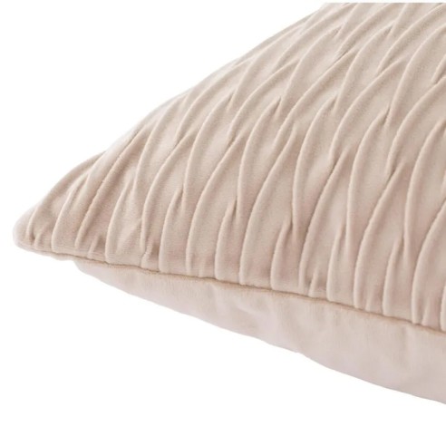 Cuscino arredo Giulia plisse 50x50 cm tortora Angelo Carillo