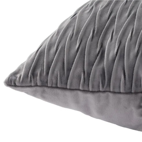 Cuscino arredo Giulia plisse 50x50 cm grigio Angelo Carillo