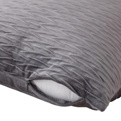 Cuscino arredo Giulia plisse 50x50 cm grigio Angelo Carillo