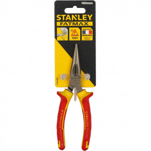 Pinze becchi mezzotondi lunghi dritti a norme VDE Stanley 0-84-006 2