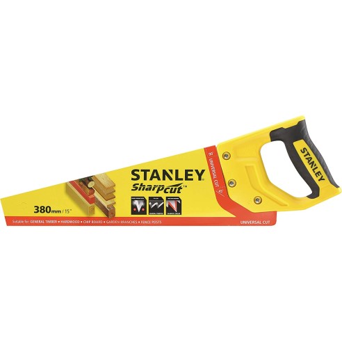 Sega per legno Sharpcut 380 mm segaccio 7 denti Stanley STHT20366-1