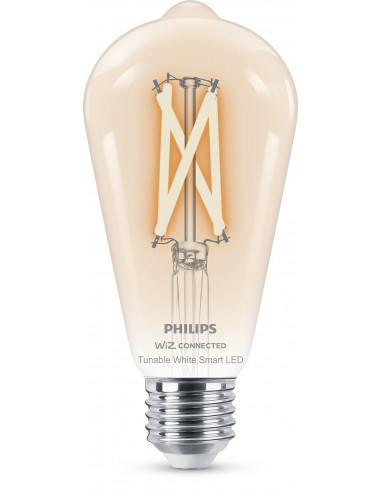 Lampadina Smart Filament Dimmerabile Tunable E27 60W Edison 2700 K Philips