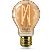 Lampadina Smart Filament Ambrata Dimmerabile Tunable E27 50W Goccia 5000 K Philips