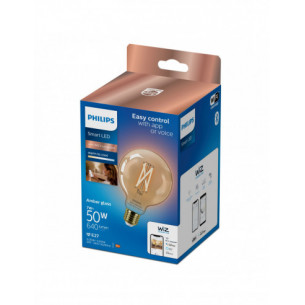 Lampadina Smart Filament Ambrata Dimmerabile Tunable E27 50W Globo 5000 K Philips 2