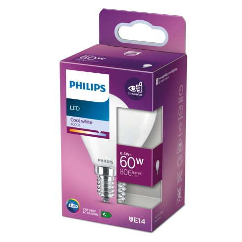 Lampadina Lustre 6,5 W 60 W E14 806 lm 4000 K Philips