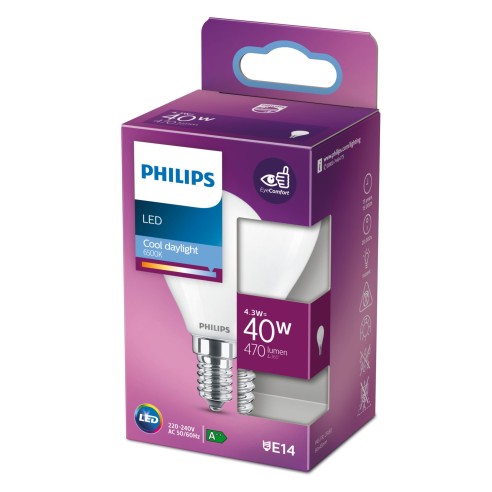 Lampadina Lustre 4,3 W 40 W E14 470 lm 6500 K Philips
