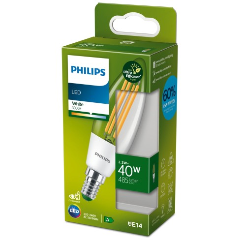 Lampadina Candela 2,3 W 40 W E14 485 lm 3000 K Philips