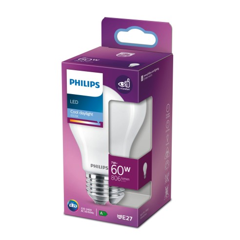 Lampadina a goccia 7 W 60 W E27 806 lm 6500 K Philips