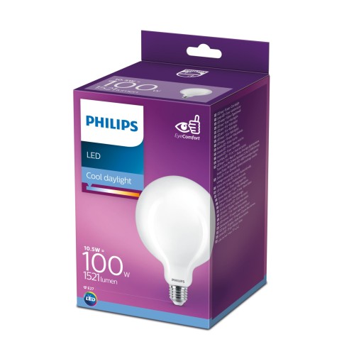 Lampadina a globo 10,5 W 100 W E27 1521 lm 6500 K Philips
