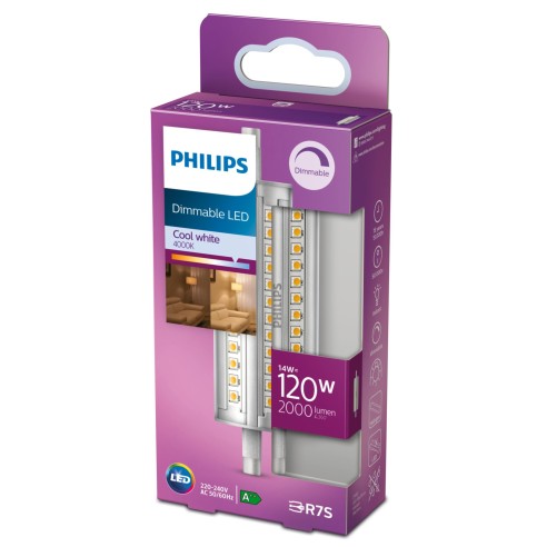 Faretto LED dimmerabile 14 W 120 W R7s 2000 lm 4000 K Philips