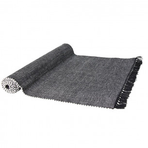 Runner tavolo 40x140 cm cotone riciclato nero