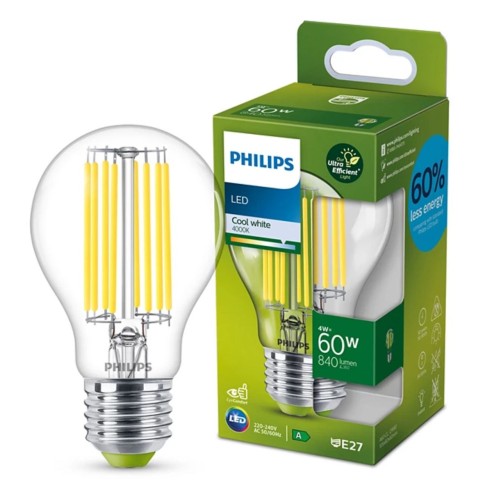 Lampadina a goccia 4 W 60 W E27 840 lm 4000 K Philips
