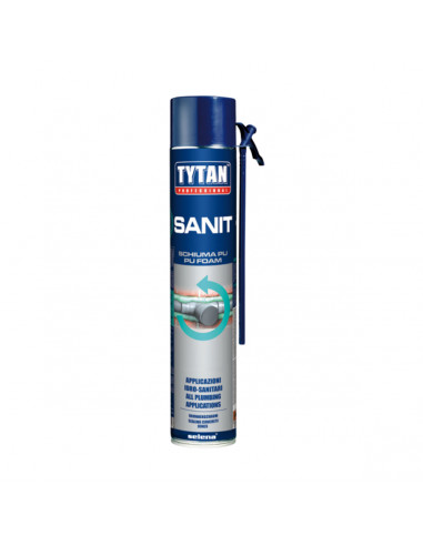 Schiuma poliuretanica Sanit multidirezionale PU foam resistente alla muffa 750 ml Tytan
