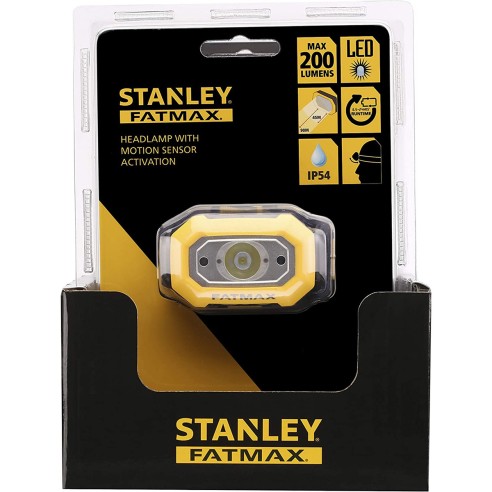 Torcia LED a batteria luce frontale 200 Lm Stanley Fatmax FMHT81509-0