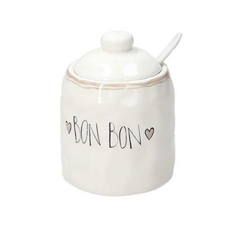 Zuccheriera 250 cc Amour in stoneware bianco di Tognana