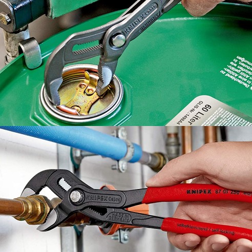 Pinza regolabile di nuova generazione per tubi e dadi 250 mm Knipex Cobra 87 01 250
