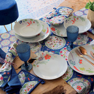 Tovaglia cotone blu Linea Bio 2