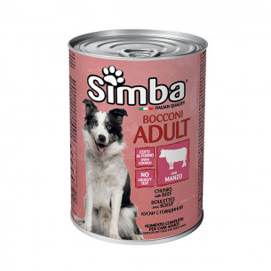 Monge Simba bocconi adult con manzo alimento umido cane 415g