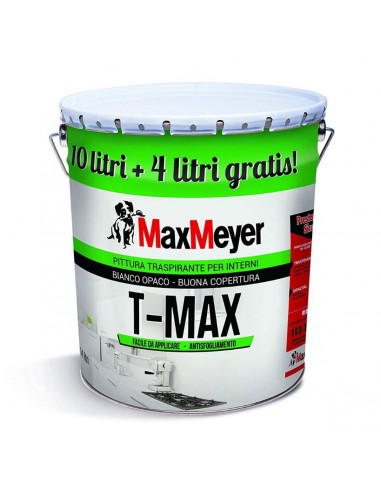 Idropittura traspirante bianco T-MAX 14 L Max Meyer