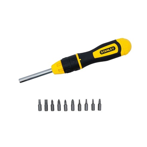 Cacciavite portainserti magnetico a cricchetto set 6 inserti Stanley 0-68-010