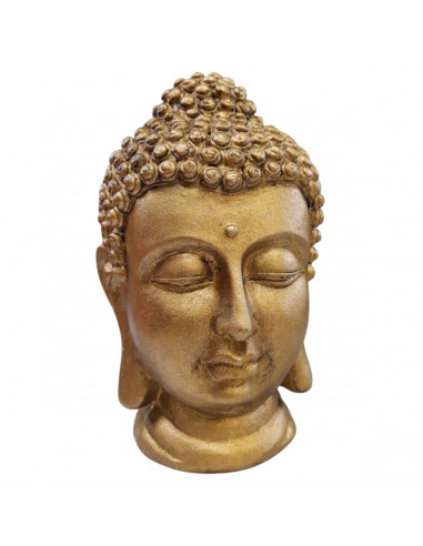 Decorazione giardino statua testa Buddha oro