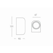 Applique da esterno One 2xGU10 IP54 IN.TEC. dimensioni