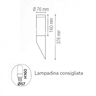 Applique da esterno Tokyo in acciaio bronzo, E27, IP44 Intec 2