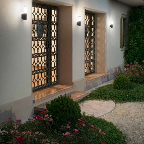 Applique da esterno LED Discovery in alluminio, antracite, IP54 IN.TEC.