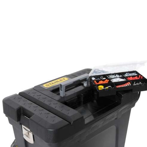 Carrello portautensili vasca porta attrezzi con ruote 53 L Stanley Contractor 1-97-503 vaschetta portaminuteria
