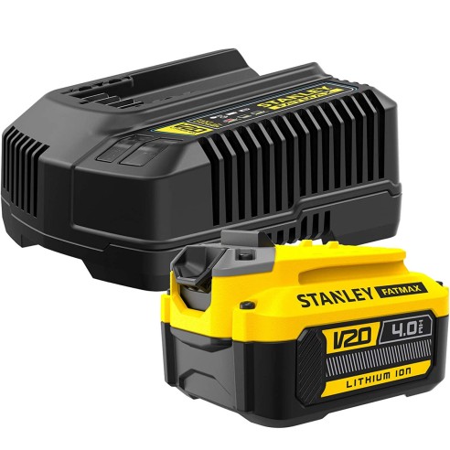 Set caricabatterie con batteria 18V 4A V20 Stanley SFMCB14M1-QW