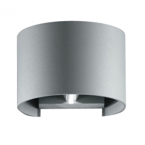 Applique da esterno LED Delta in alluminio, grigio, 2x5W, 675LM, IP54 IN.TEC