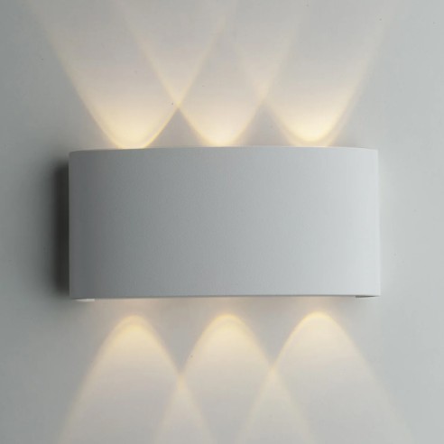 Applique da esterno LED Beetle in alluminio, bianco, 3x6W, 600LM, IP54 IN.TEC