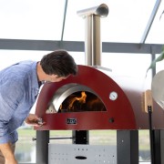 Forno a legna 2 pizze Moderno rosso Alfa Forni