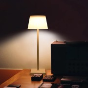 DEA Lampada da tavolo senza fili LED H 38 cm bianco, ricaricabile, dimmerabile, IP44