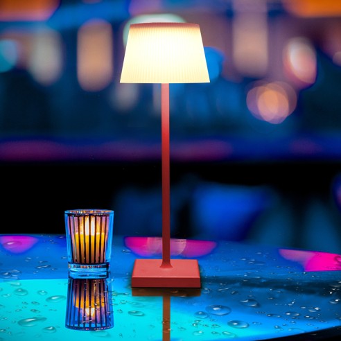 Lampada da esterno LED senza fili DEA H 38cm bianco, ricaricabile e dimmerabile