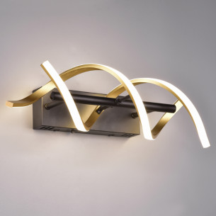 Sequence applique LED switch integrato ottone/nero 22W Trio 2