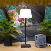 DEA Lampada da tavolo senza fili LED H 38 cm nero, ricaricabile, dimmerabile, IP44