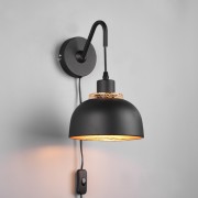 Punch applique 1xE27 metallo nero RL Lighting